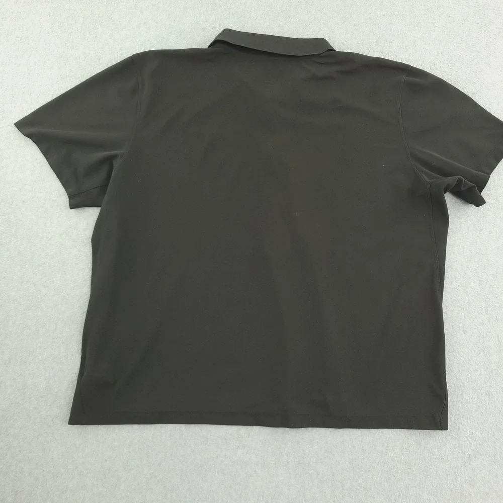 The North Face Polo Shirt Mens 2XL Short Black 1/4 Zip Performance Stretch